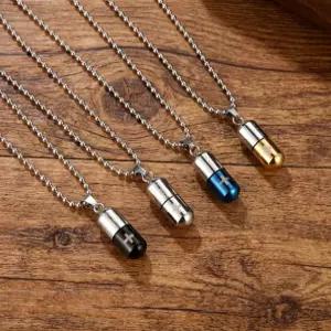 써지컬 알약 캡슐 볼 목걸이 임형준 김수용 설하정 생명 심장약 니트로글리세린 협심증 비상약 군번줄 서지