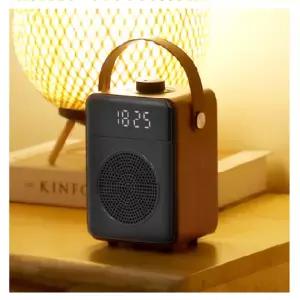 캠핑 아웃도어 핸디 5.0 블루투스 스피커 추천-브라운-LED 알람시계 부모님 라디오 블루투스스피커 선물