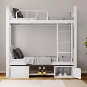 수납형 이층침대 벙커 철제 프레임 기숙사 복층 업다운 좁은방 사다리 싱글 책상일체형