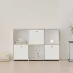 발렌 3X2 미드센츄리 모듈 책장 1200 2단 C3 (3도어)