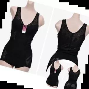 여성코르셋 보정속옷 망사패턴 B컵 이중 파워넷 인견 올인원