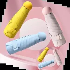 포켓양산 가방에쏙 햇빛차단 양산겸용 케이스포함 3단 미니우산