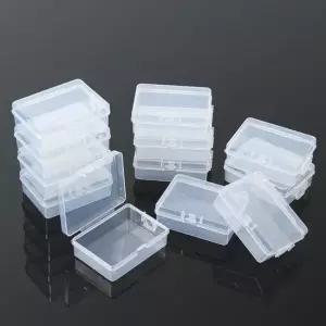 투명 플라스틱 걸이형 수납함 소품 정리 케이스 직사각소형보관함 직사각미니소품함
