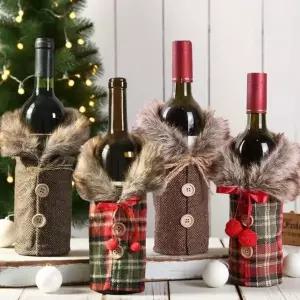 [셀러에이드]와인병 포장 커버 크리스마스 장식 와인 보틀 술병 꾸미기 케이스