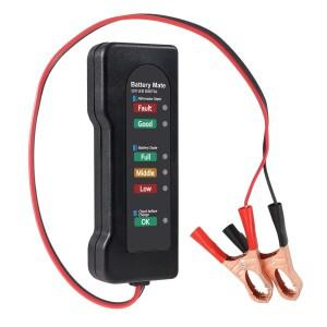배터리 테스터 자동차 오토바이 ABS 빨간색 노란색 녹색 디스플레이 12V 레벨