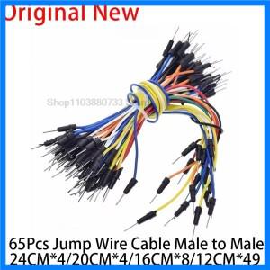 65 개/몫 점프 와이어 케이블 유연한 연결 PCB 전자 와이어 Arduino 남성-남성 DIY 키트에 대 한 브레드 보