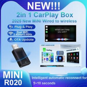 카플레이 안드로이드 오토 무선 어댑터 스마트 AI 박스 차량 OEM 유선 USB 동글 (도요타 볼보용)