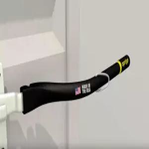 컨테이너 세이프티 인터내셔널 플랫 블랙 옐로우(1팩)를 통한 도어 배송용 레버리지 바 - OPNBar 스틸