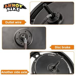 브러시리스 저소음 고속  자전거 스쿠터 허브 모터 휠 16인치 60V 15004000W