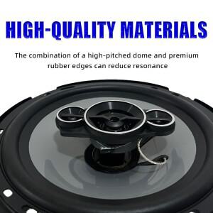 2개 6인치 650W  오디오  동축 스피커 풀 프리퀀시 유니버설 도어 하이파이 스테레오 서브우퍼