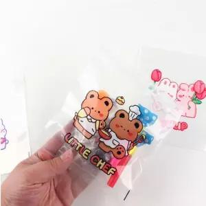 귀여운 캐릭터 지퍼백 24개 포장 미니 비닐백 파우치
