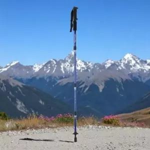 원마운트 4단 길이조절 등산스틱 110cm 블루 등산용지팡이 휴대용등산스틱