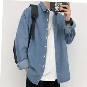 남방자켓 남녀공용 청 남방 셔츠 데이트룩 캐주얼 슬랙스 코디