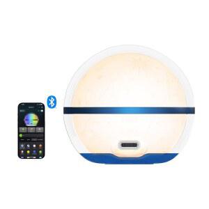 OLIGHT Sphere C 스마트 나이트 라이트, USB-C 충전식, APP 제어가 가능한 앰비언트 테이블 램프, 75루멘 RGB 디밍블 침대 옆 휴대용 파티, 캠핑, 장식용(타입-C 케이블 제외)