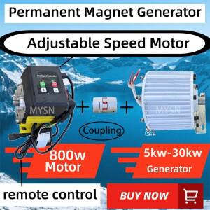 220V 30000W 발전기 20KW 영구 자석 380V 휴대용 세트 원격 제어 DC 모터 야외 캠핑