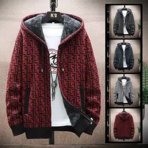 남성가디건 기모 스웨터 카디건 빅사이즈 슬림핏 후드 점퍼 심쿵직구