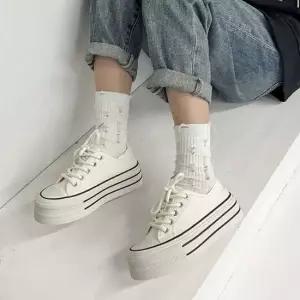 러블리 여성 굵은 끈 디테일 투웨이 뮬 스니커즈