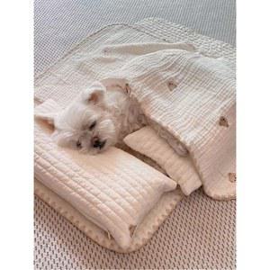 강아지 낮잠 곰돌이 이불 베개 반려견 세트