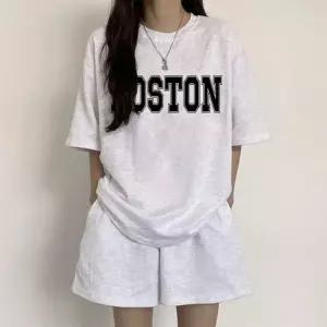 여성 여름 반팔 반바지 캐주얼 스포츠 외출복 트레이닝웨어