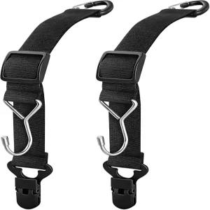 카야시르 헤드레스트 후크 자동차 백 모자 클립이 있는 2-in-1 뒷좌석 정리함 지갑 식료품 쇼핑백