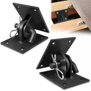 플로셈 헤비 듀티 도크 하드웨어 4팩 플로팅 아연 도금 링크 키트 T 커넥터 힌지 금속 방부 코팅 스타일