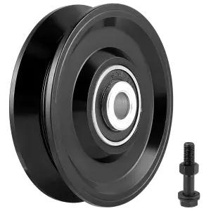 스켈랑 4인치 V-그루브 휠 캐스터 이중 베어링이 있는 슬라이드 게이트 반전 V 트랙용 롤링 2200파운드