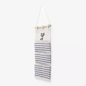 스트라이프 디자인 도어형 벽걸이 수납포켓 정리함