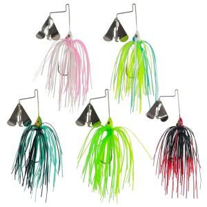 무료 피셔 5pcs 베이스 스피너, 트라우트 파이크 연어용 버즈 미끼 하드 메탈 낚시 지그 3.46in / 0.31oz