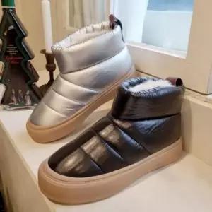 부츠 겨울 여성 방한화 패딩 숏 털 심플 데일리 겨울 방한화 패딩 숏 털 심플