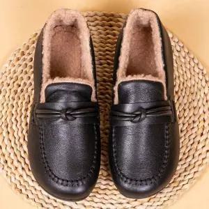 할머니신발 단화 70대80대90대 스트랩 통굽 털모카신