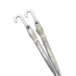 투명 우산 원터치 장우산 도트 별 비닐 자동 우산