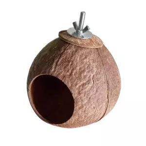 코코넛 껍질 앵무새 둥지 반려동물 집 앵무장 통기성 자연 친화적 장 장식 편안한