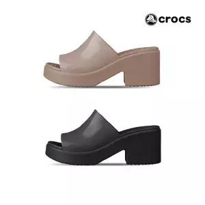 [크록스]여성 브루클린 샤인 웨지 힐 통굽 샌들 2종 915991