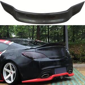 현대 제네시스 쿠페 스포일러 2009-2015 광택 블랙 카본/FRP 리어 윙 R 자형 자동차 부품