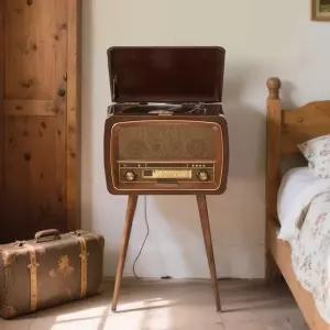 엔틱 축음기 레트로 골동품 턴테이블 감성 오디오 LP