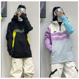 샤크팡 커플 스노우보드복 트렌디 스노우보드 자켓 스키복상의 아노락