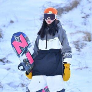 샤크팡 잠바 버튼 스노보드 아노락 스노우보드 점퍼 고어텍스 커플