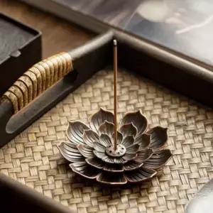 연꽃 철제 인센스스틱 명상 향피우기 향받침 (KYR-WFD92BE)