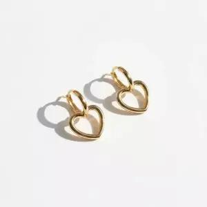 /신상오픈런 여성용 티타늄 미니 하트 드롭 귀걸이
