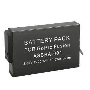 ASBBA-001 카메라 Gopro Fusion 충전식 리튬 배터리 팩