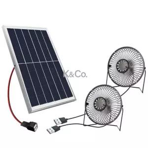 휴대용 태양광 선풍기 캠핑용 USB 캠핑 농가 충전 여름