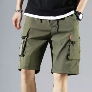 남자 카고 반바지 조거 팬츠 허리 밴딩 루즈 빅사이즈