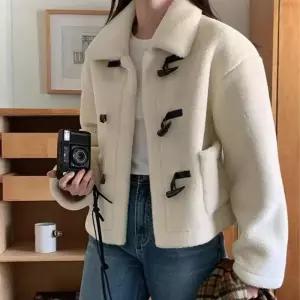 [라일리여성의류] Rly 더블 양털 겨울 숏자켓 큐티 아우터