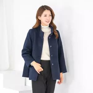 엄마옷 2온스 누비 울모직 차이나 무지하프코트 511FGH124 마담/중년여성/빅사이즈/50대/60대