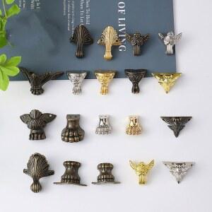 호환 다리 코드 하드웨어 지원 가구 발 합금 나무 상자 선물 4 장식, 1