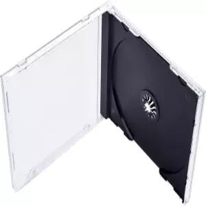 PVPKG 10.4mm 표준 투명 CD 주얼 케이스 블랙 탈착식 트레이 싱글 디스크 /DVD /블루레이 보관 디스크용