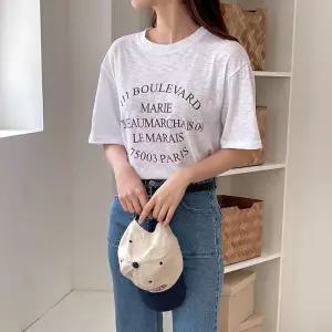 빅사이즈 307 로고프린팅슬라브면티 DGYP643