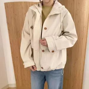 [하프클럽/]여성 코튼 일상용 사파리 폴라넥 후디 재킷