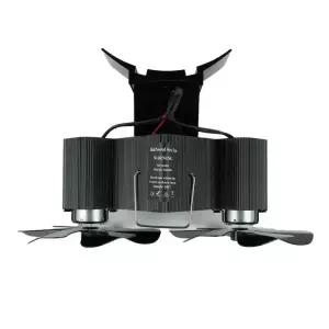 난로동력팬 더블 헤드 12 열 구동 스토브 팬 미니 벽난로 장작 버너 에코 저소음 가정용 분배