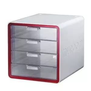 TBZ 시스맥스 마이룸 서류함 4단 레드 10010 박스 2개입